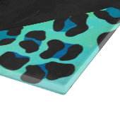Leopard Black en Blauwgroen afdrukken Snijplank (Hoek)