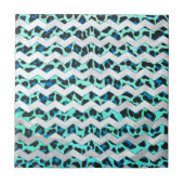 Leopard Black en Blauwgroen afdrukken Tegeltje (Voorkant)
