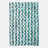 Leopard Black en Blauwgroen afdrukken Theedoek (Verticaal)