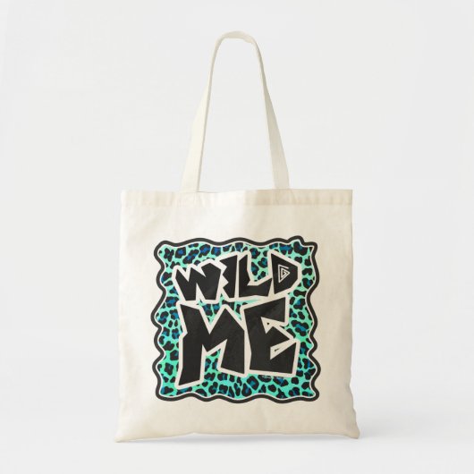 Leopard Black en Blauwgroen afdrukken Tote Bag (Voorkant)