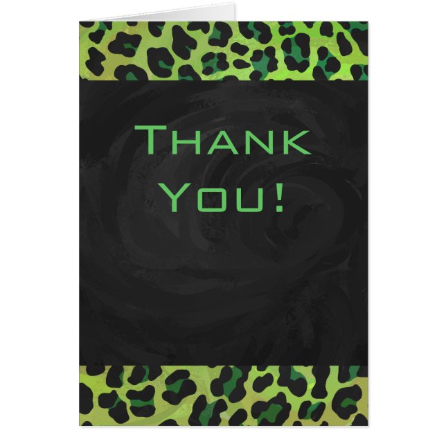 Leopard Black en Green met Monogram (Voorkant)