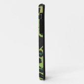 Leopard Black en Green met Monogram Case-Mate iPhone Case (Achterkant/links)