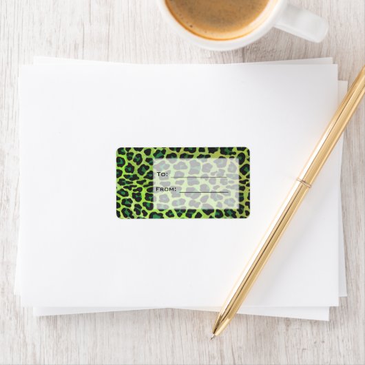 Leopard Black en Green met Monogram Etiket (Insitu)