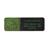 Leopard Black en Green met Monogram Etiket (Voorkant)
