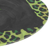 Leopard Black en Green met Monogram Snijplank (Hoek)