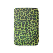 Leopard Black en Green Print Badmat (Voorkant Verticaal)