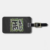 Leopard Black en Green Print Bagagelabel (Voorkant horizontaal)