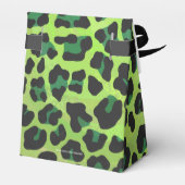 Leopard Black en Green Print Bedankdoosjes (Achterkant)