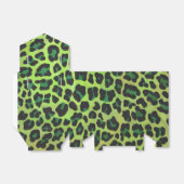 Leopard Black en Green Print Bedankdoosjes (Uitgevouwen)
