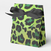 Leopard Black en Green Print Bedankdoosjes (Voorkant Zijde)