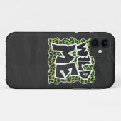 Leopard Black en Green Print Case-Mate iPhone Case (Achterkant (horizontaal))