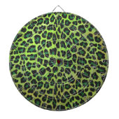 Leopard Black en Green Print Dartbord (Voorkant)