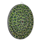 Leopard Black en Green Print Dartbord (Voorkant Links)