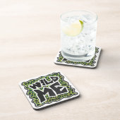 Leopard Black en Green Print Drankjes Onderzetter (Rechterzijde)
