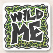 Leopard Black en Green Print Drankjes Onderzetter (Voorkant)