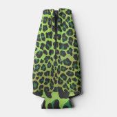 Leopard Black en Green Print Flesjeskoeler (Achterkant)