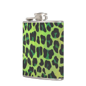 Leopard Black en Green Print Heupfles (Links)