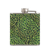 Leopard Black en Green Print Heupfles (Achterkant)