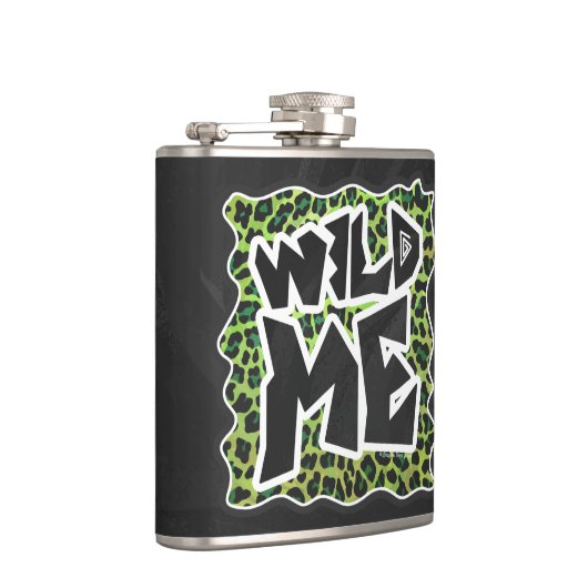 Leopard Black en Green Print Heupfles (Rechts)