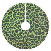Leopard Black en Green Print Kerstboom Rok (Voorkant)