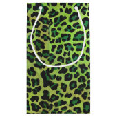 Leopard Black en Green Print Klein Cadeauzakje (Achterkant)