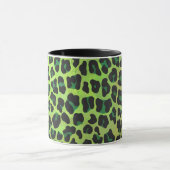 Leopard Black en Green Print Mok (Midden)