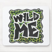 Leopard Black en Green Print Muismat (Voorkant)