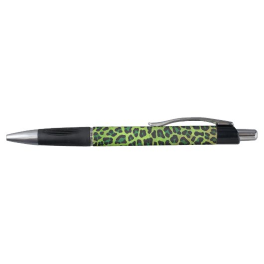 Leopard Black en Green Print Pen (Bovenkant)