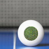 Leopard Black en Green Print Pingpongbal (Net)