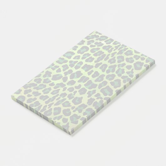 Leopard Black en Green Print Post-it® Notes (Schuin)