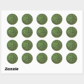Leopard Black en Green Print Ronde Sticker (Vel)