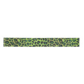 Leopard Black en Green Print Satijnen Lint (Voorkant)