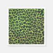 Leopard Black en Green Print Servetten (Voorkant)