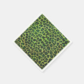 Leopard Black en Green Print Servetten (Hoek)