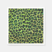 Leopard Black en Green Print Servetten (Voorkant)