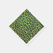 Leopard Black en Green Print Servetten (Hoek)