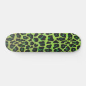 Leopard Black en Green Print Skateboard (Horizontaal)