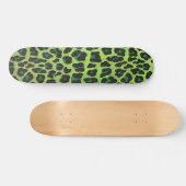 Leopard Black en Green Print Skateboard (Horizontaal)