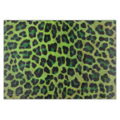 Leopard Black en Green Print Snijplank (Voorkant)