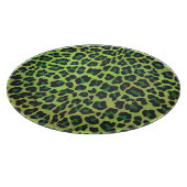 Leopard Black en Green Print Snijplank (Hoek)