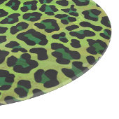 Leopard Black en Green Print Snijplank (Hoek)