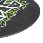 Leopard Black en Green Print Snijplank (Hoek)