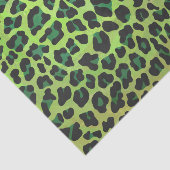 Leopard Black en Green Print Tissuepapier (Detail)