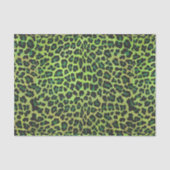 Leopard Black en Green Print Tissuepapier (Voorkant)