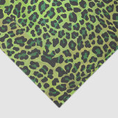 Leopard Black en Green Print Tissuepapier (Detail)