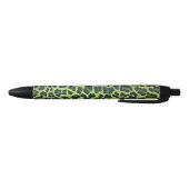 Leopard Black en Green Print Zwarte Inkt Pen (Bodem)