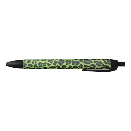 Leopard Black en Green Print Zwarte Inkt Pen (Bodem)