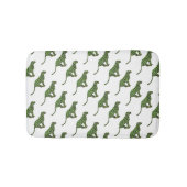 Leopard Black en Green Silhouette Badmat (Voorkant)
