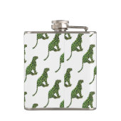 Leopard Black en Green Silhouette Heupfles (Achterkant)