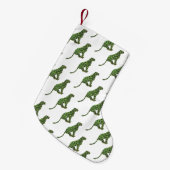 Leopard Black en Green Silhouette Kleine Kerstsok (Voorkant (Hangend))